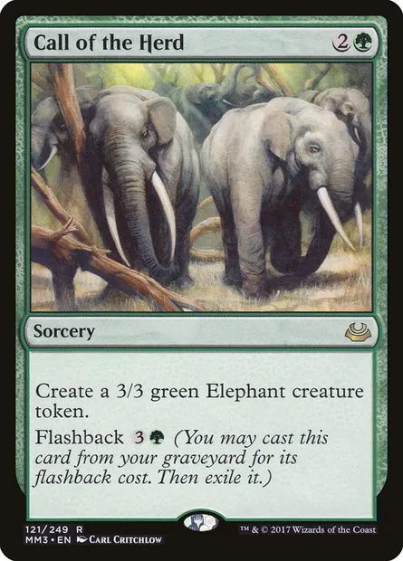 Appel du troupeau, carte Magic MM3 121 — extension Modern Masters 2017