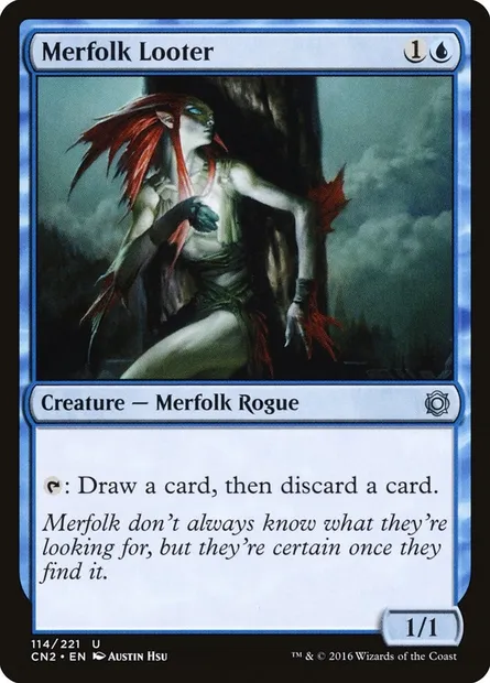 Merfolk Looter, Magic card CN2 114 — Conspiracy: Take the Crown set