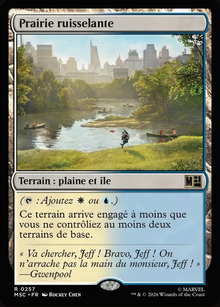 Prairie ruisselante, carte Magic MSC 257 — extension Marvel Super Heroes Commander