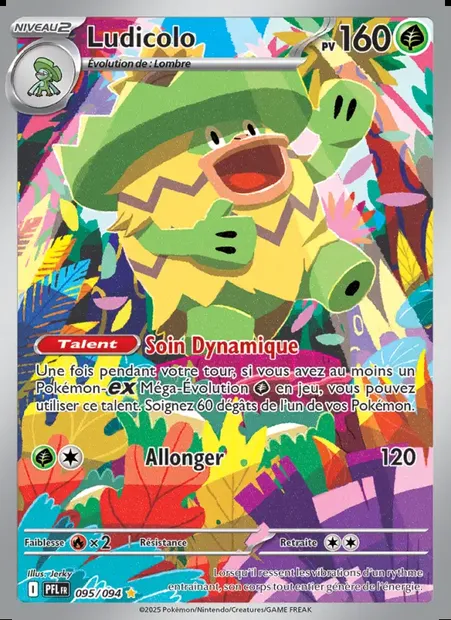 Ludicolo, carte Pokémon PFL 095 — extension Flammes Fantasmagoriques