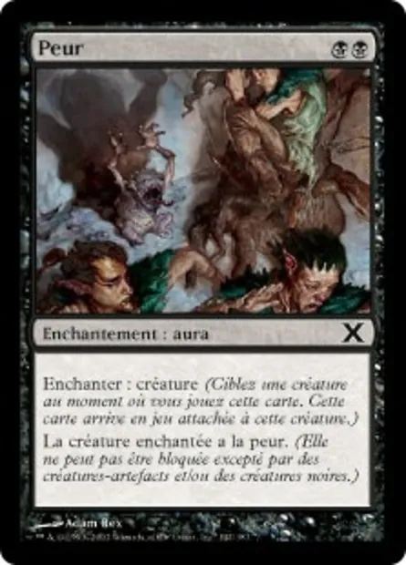 Peur, carte Magic 10E 142 — extension Dixième édition