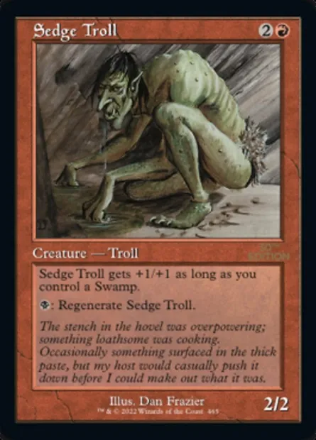 Sedge Troll, Magic card 30A 465 — 30th Anniversary Edition set