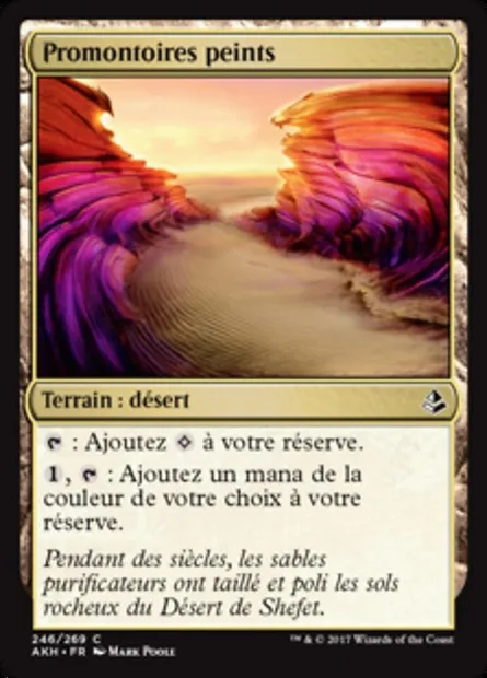 Promontoires peints, carte Magic AKH 246 — extension Amonkhet