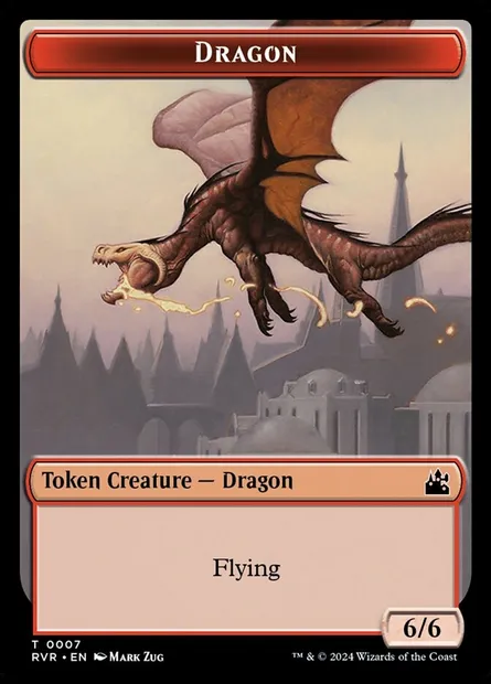 Dragon, Magic card TRVR 7 — Ravnica Remastered Tokens set