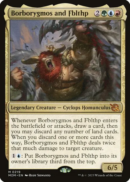 Borborygmos and Fblthp, Magic card MOM 219 — March of the Machine set