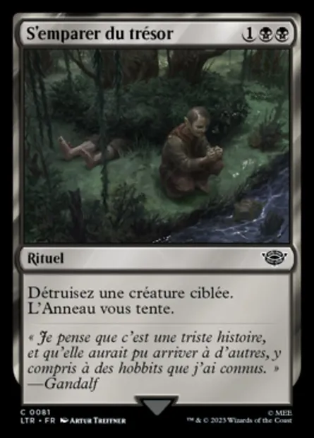 S'emparer du trésor, carte Magic LTR 81 — extension Le Seigneur des Anneaux : chroniques de la Terre du Milieu