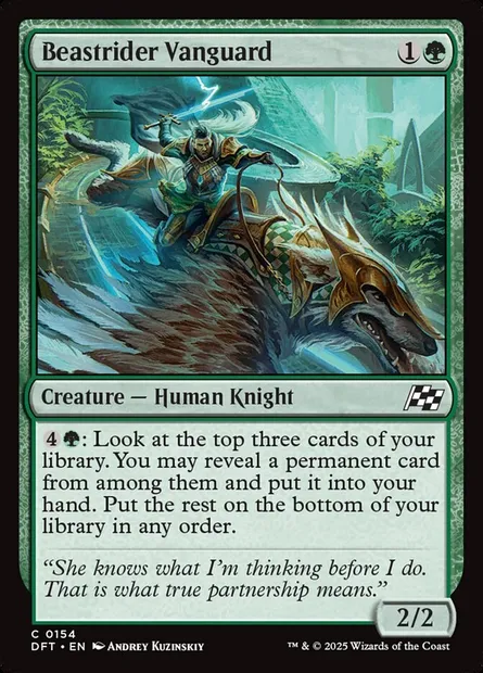 Beastrider Vanguard, Magic card DFT 154 — Aetherdrift set
