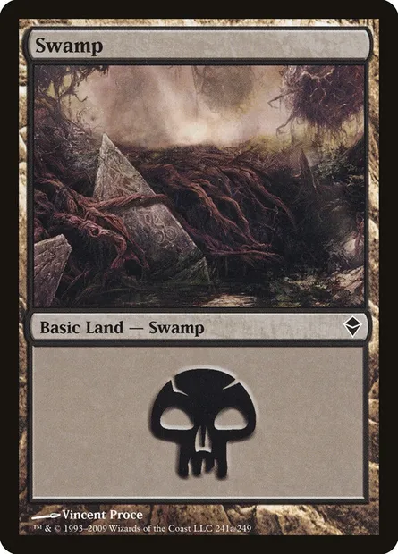 Marais, carte Magic ZEN 241a — extension Zendikar