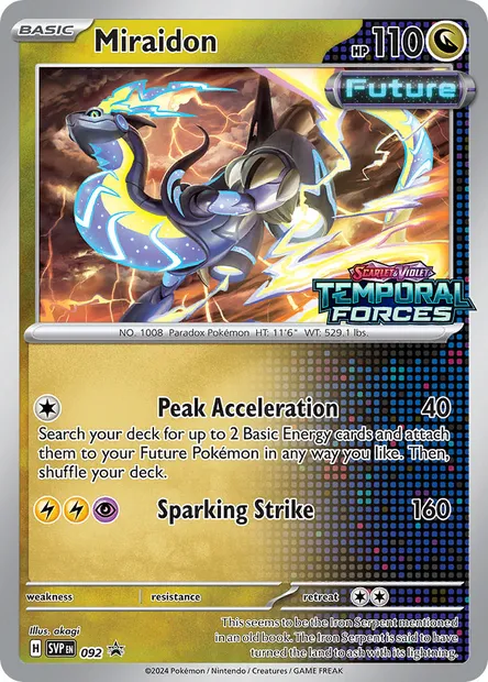 Miraidon, Pokémon card PR-SV 092 — SVP Black Star Promos set