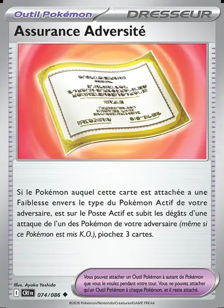 Assurance Adversité, carte Pokémon CRI 074 — extension Chaos Ascendant