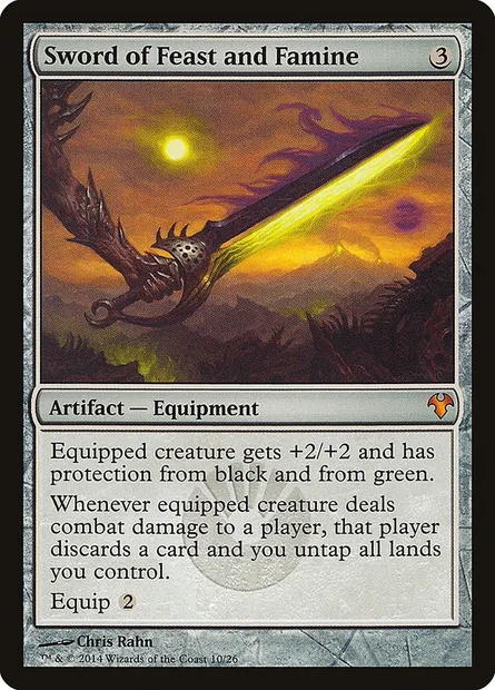 Sword of Feast and Famine, Magic card MD1 10 — Modern Event Deck 2014 set