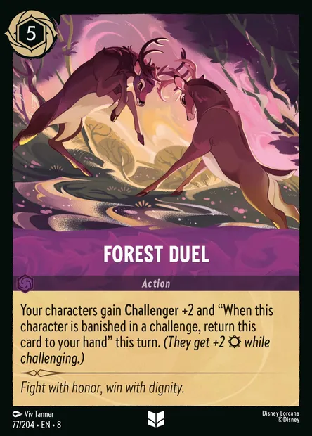 Forest Duel, Disney Lorcana card CH8-077 — The Reign of Jafar set