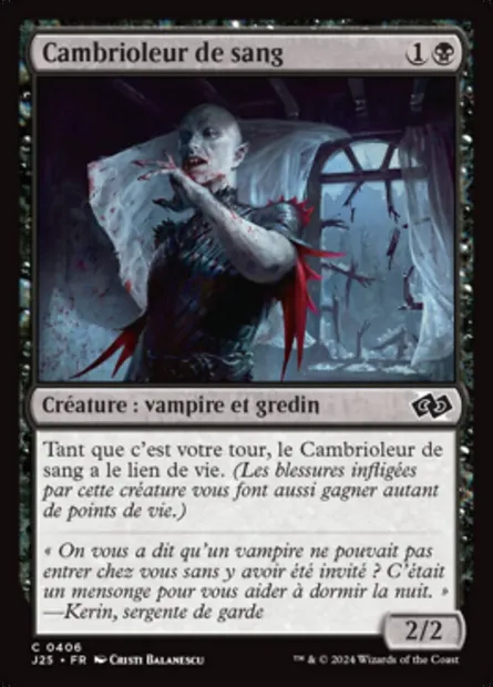 Cambrioleur de sang, carte Magic J25 406 — extension Foundations Jumpstart