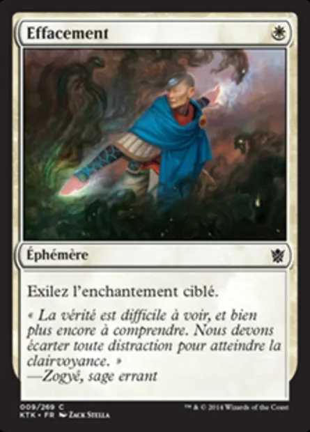 Effacement, carte Magic KTK 9 — extension Les Khans de Tarkir