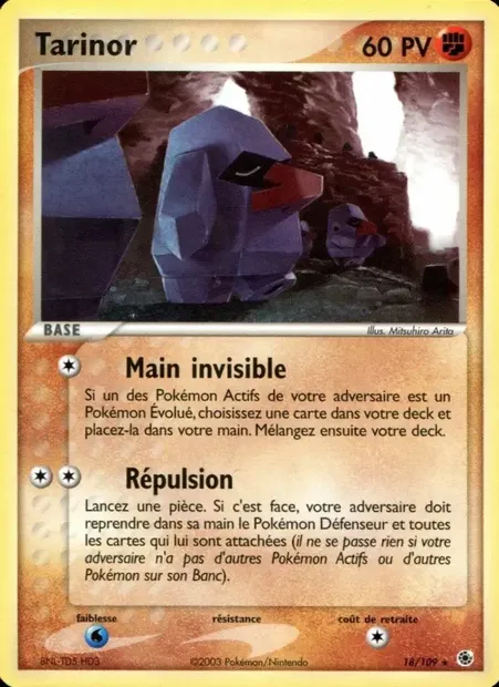 Tarinor, carte Pokémon RS 18 — extension EX Rubis & Saphir