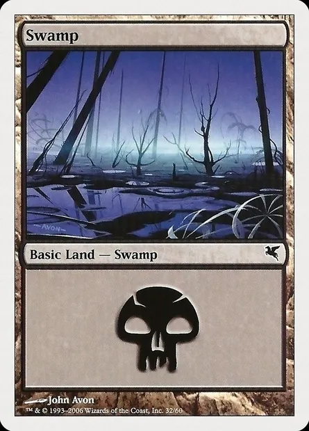 Swamp, Magic card PHUK 32 — Hachette UK set