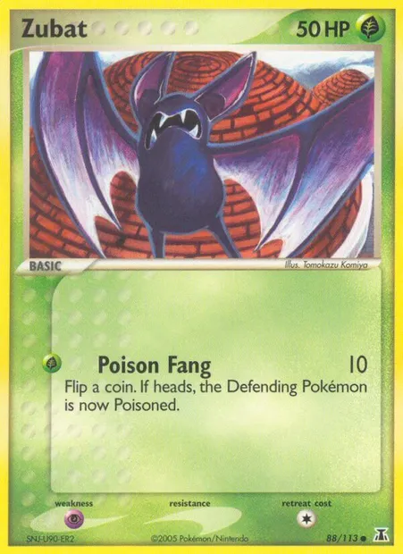 Zubat, Pokémon card DS 88 — Delta Species set