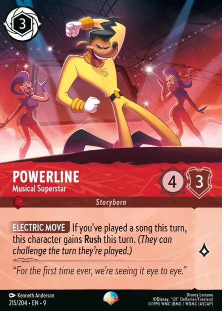Powerline - Musical Superstar, Disney Lorcana card CH9-215 — Fabled set
