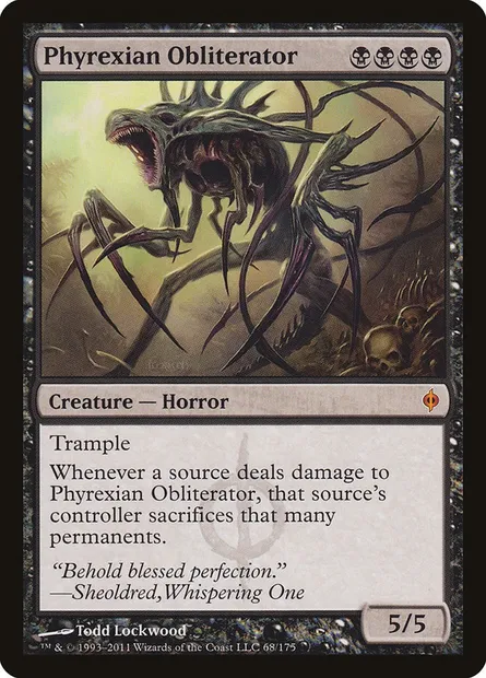 Phyrexian Obliterator, Magic card NPH 68 — New Phyrexia set