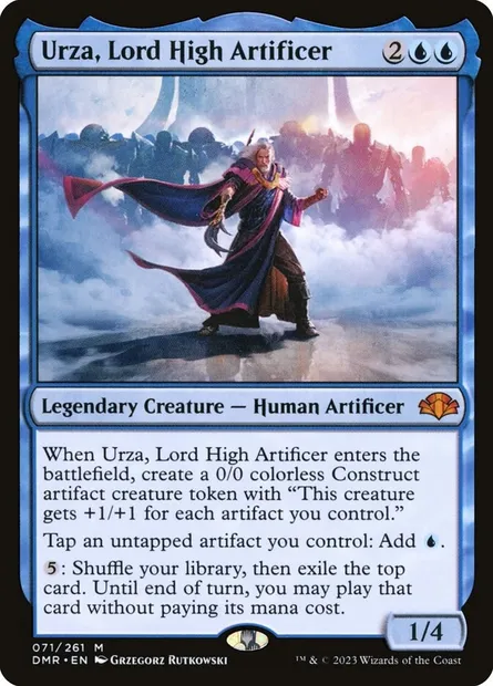 Urza, Lord High Artificer, Magic card DMR 71 — Dominaria Remastered set