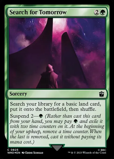 Search for Tomorrow, Magic card WHO 825 — Doctor Who set