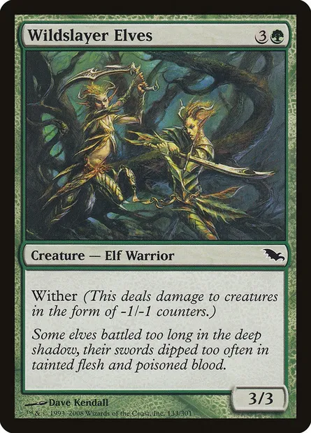 Wildslayer Elves, Magic card SHM 133 — Shadowmoor set