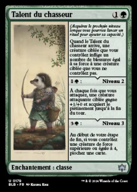 Talent du chasseur, carte Magic BLB 179 — extension Bloomburrow