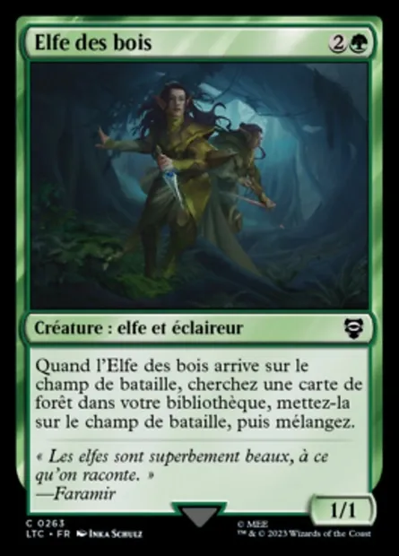 Elfe des bois, carte Magic LTC 263 — extension Tales of Middle-earth Commander