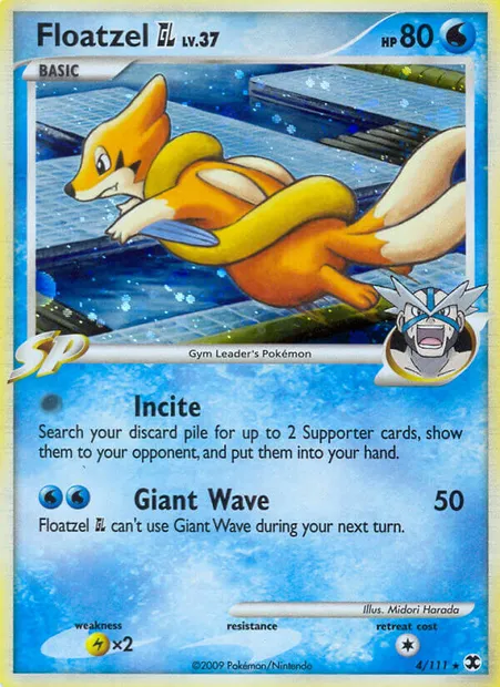Floatzel GL, Pokémon card RR 4 — Rising Rivals set