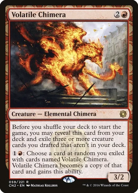 Volatile Chimera, Magic card CN2 59 — Conspiracy: Take the Crown set