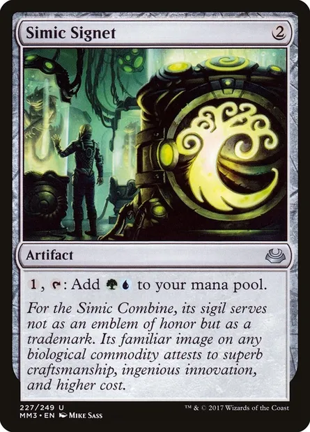 Simic Signet, Magic card MM3 227 — Modern Masters 2017 set