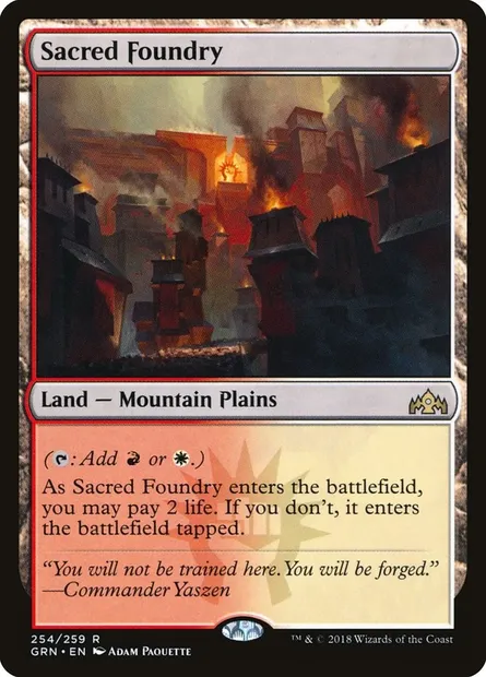 Sacred Foundry, Magic card GRN 254 — Guilds of Ravnica set