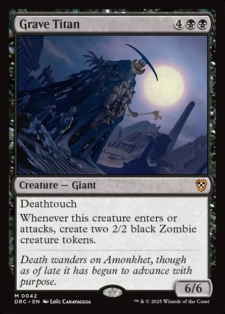 Grave Titan, Magic card DRC 42 — Aetherdrift Commander set