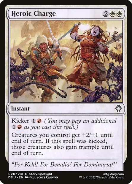 Heroic Charge, Magic card DMU 20 — Dominaria United set