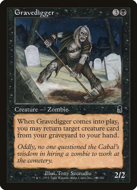 Gravedigger, Magic card ODY 140 — Odyssey set