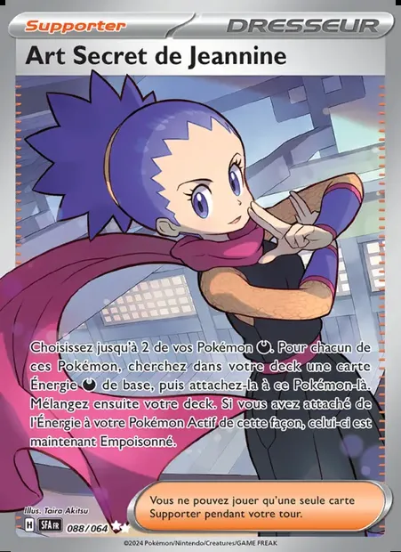 Art Secret de Jeannine, carte Pokémon SFA 088 — extension Fable Nébuleuse
