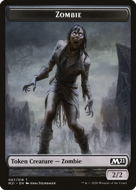 Zombie, carte Magic TM21 7 — extension Core Set 2021 Tokens