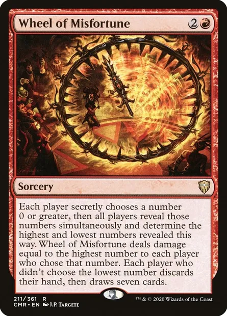 Wheel of Misfortune, Magic card CMR 211 — Commander Legends set