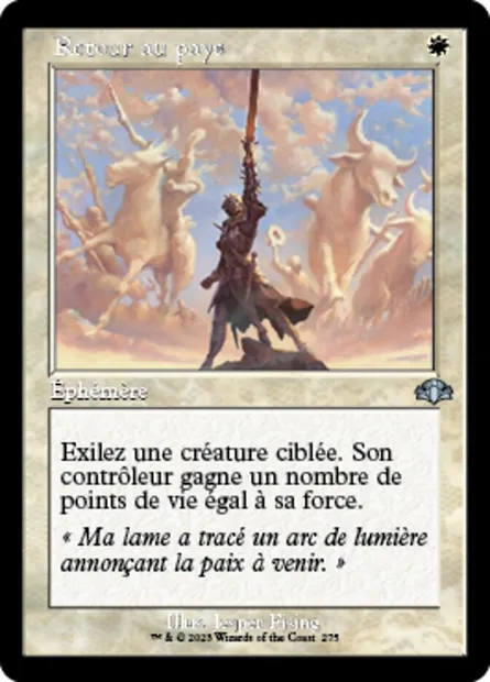 Retour au pays, carte Magic DMR 275 — extension Dominaria Remastered