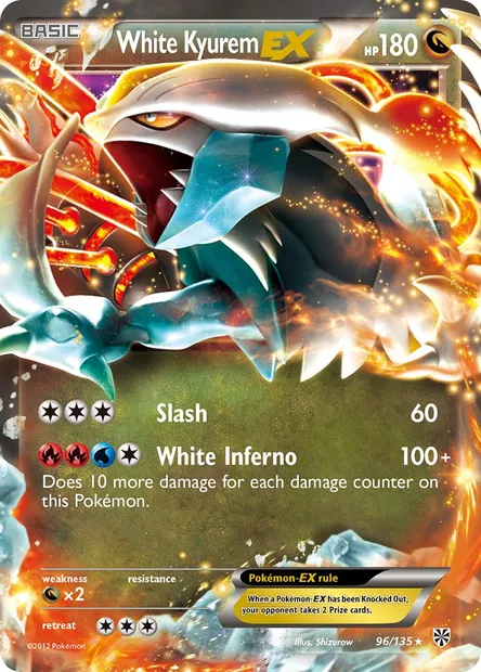 White Kyurem-EX, Pokémon card PLS 96 — Plasma Storm set