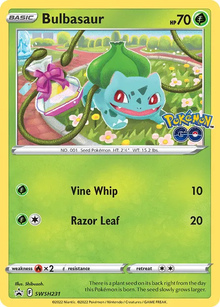 Bulbasaur, Pokémon card SWSH 231 — SWSH Black Star Promos set