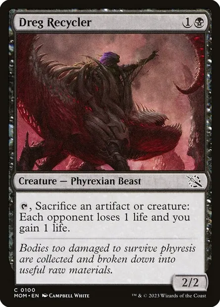 Dreg Recycler, Magic card MOM 100 — March of the Machine set