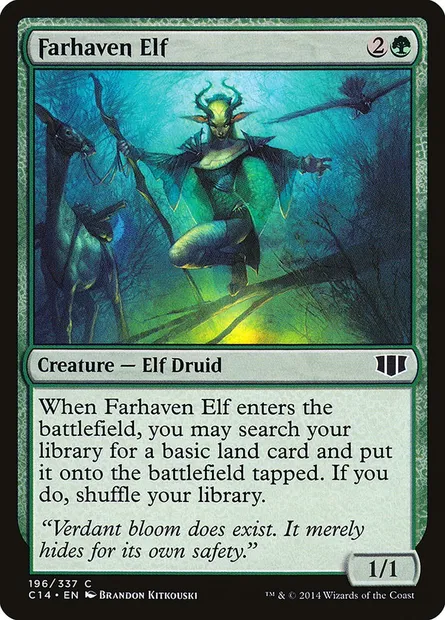 Farhaven Elf, Magic card C14 196 — Commander 2014 set