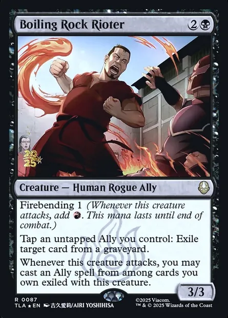 Boiling Rock Rioter, Magic card PTLA 87s — Avatar: The Last Airbender Promos set
