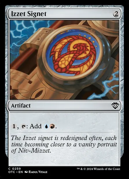 Izzet Signet, Magic card OTC 259 — Outlaws of Thunder Junction Commander set