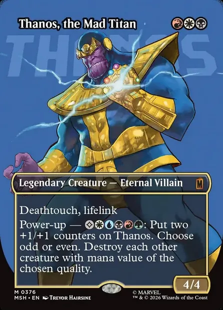 Thanos, the Mad Titan, Magic card MSH 376 — Marvel Super Heroes set