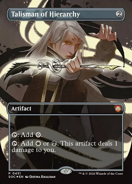 Talisman de hiérarchie, carte Magic SOC 431 — extension Secrets of Strixhaven Commander
