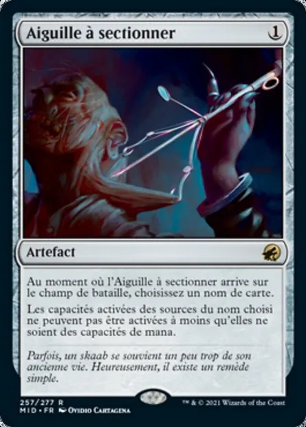 Aiguille à sectionner, carte Magic MID 257 — extension Innistrad : chasse de minuit