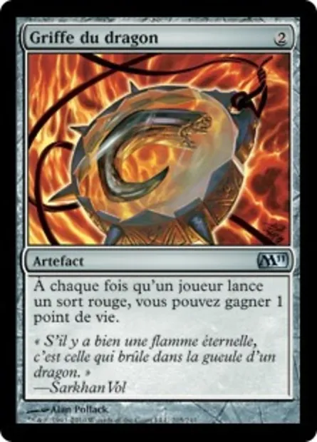 Griffe du dragon, carte Magic M11 205 — extension Magic 2011