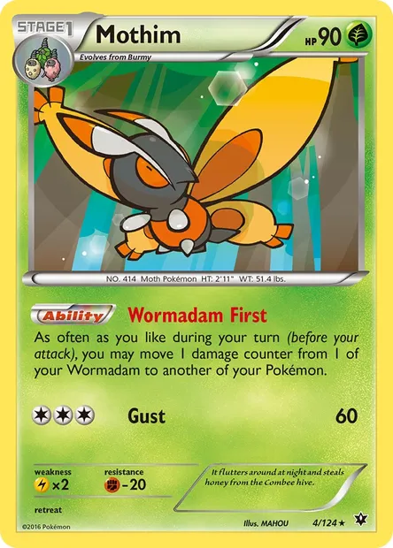 Mothim, Pokémon card FCO 4 — Fates Collide set